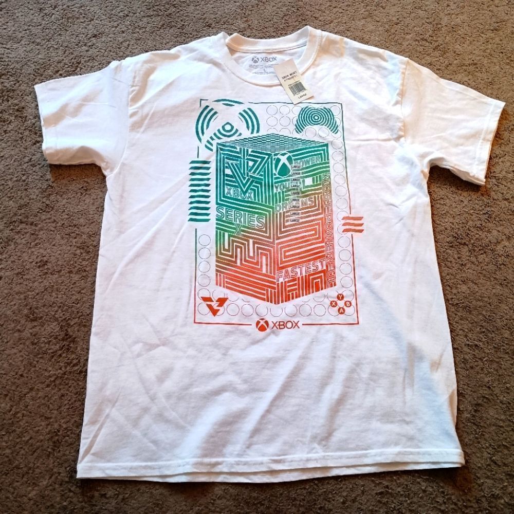 Xbox Series X Graphic T-shirt Men's Sizes Med & Large White BRAND NEW WITH TAGS